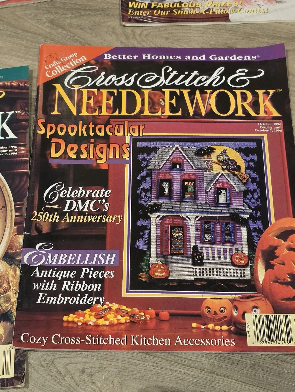 Vintage Better Homes and Gardens Cross Stitch Needlework Magazine Lot 90s Craft